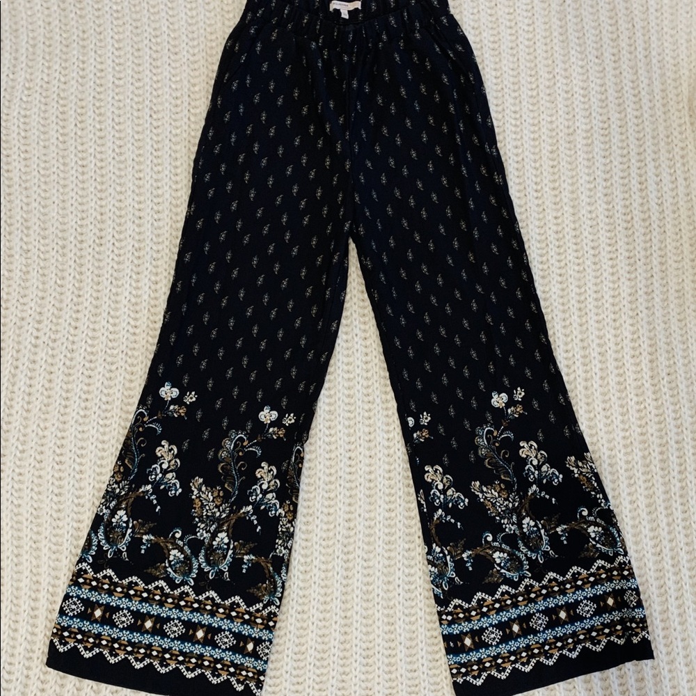 Bohemian Flowy Flare Pants